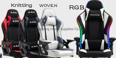 Chaise de jeu avec lumières LED RGB, nouvelle chaise ergonomique inclinable pour Gamer