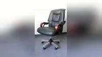Directeur exécutif surdimensionné faux bureau inclinable chaises en cuir pivotantes en bois